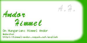 andor himmel business card